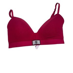 Elegant Red Bra with Rhinestone Detail